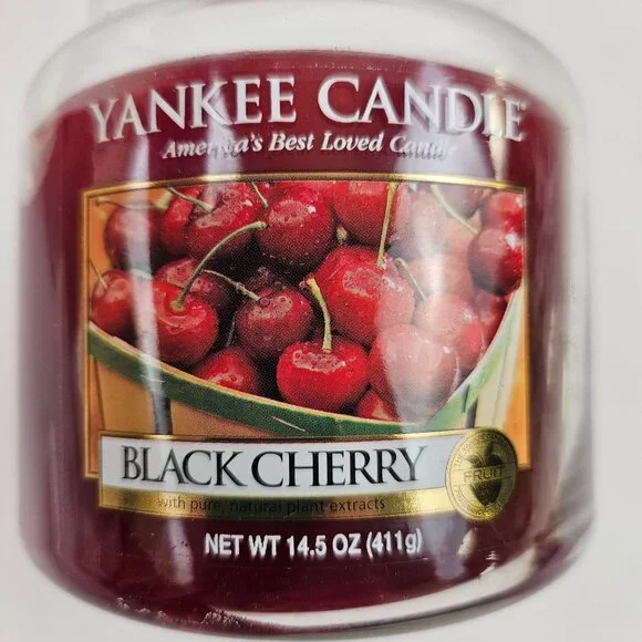 Yankee Candle Black Cherry 14.5 Oz Jar Pure Natural Plant Extracts No Lid - Picture 3 of 7